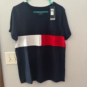 Tommy Hilfiger Women's Short Sleeve Tee - Navy, Red, White